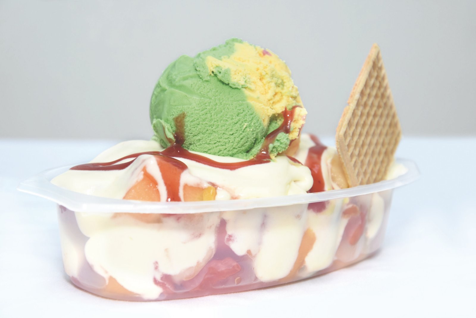 Ensalada sencilla con helado
