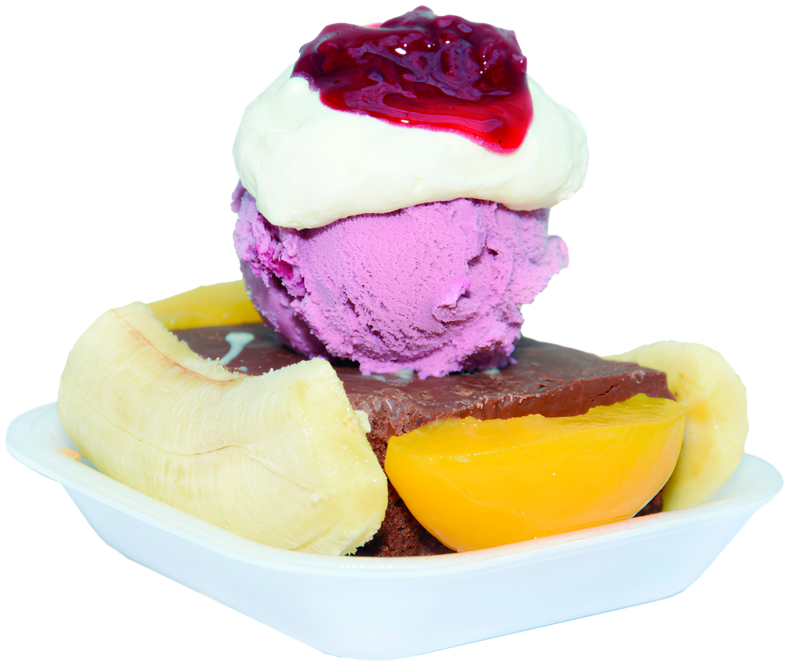 Brownie con helado