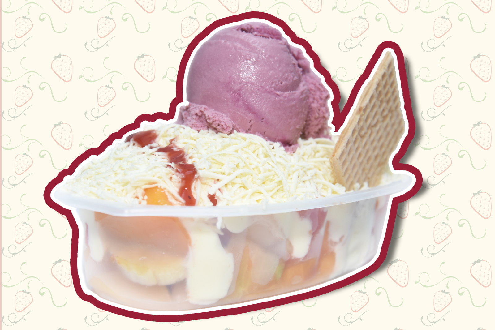 Ensalada mixta con helado