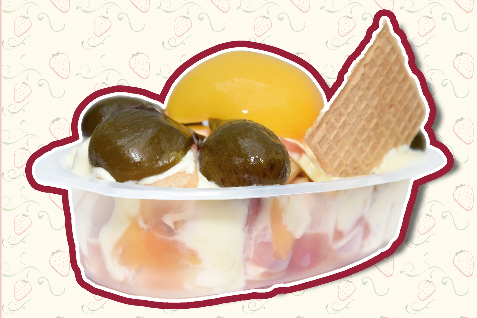 Ensalada especial con melocotón y breva