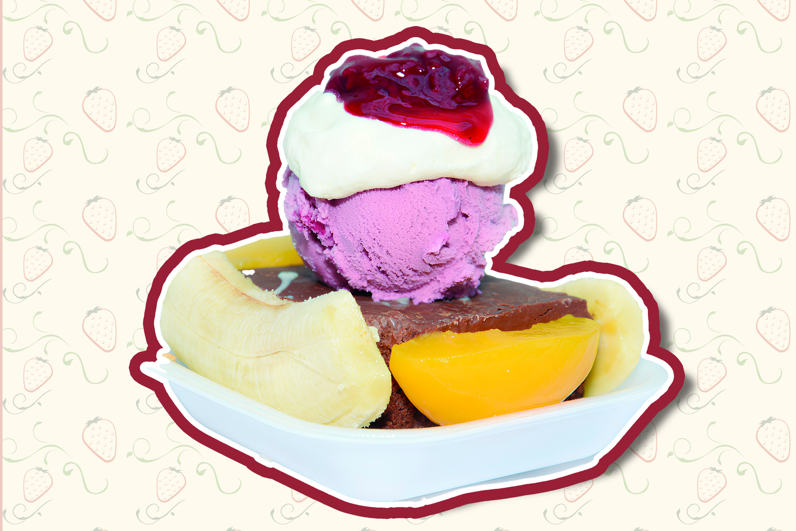Brownie con helado